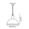 LOU Závěsné svítidlo, těleso kov, povrch černá lesk, pro žárovku 1x15W, E27, 230V, IP20, tř.1, rozměry d=520mm, h=510mm, závěsný řetěz. náhled 3