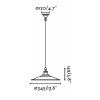 LANG Závěsné svítidlo, těleso kov, povrch zelená lesk, pro žárovku 1x15W, E27, 230V, IP20, tř.1, rozměry d=345mm, h=149mm, vč závěs kabelu l=1400mm, lze zkrátit. náhled 3