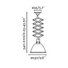 MOU Závěsné svítidlo, těleso kov, povrch černá lesk, pro žárovku 1x15W, E27, 230V, IP20, tř.1, rozměry d=250mm, stahovací závěs l=540-1100mm. náhled 2