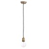 EDISON YEAR 60W E27 závěsná Retro závěsné svítidlo, těleso kov, povrch mosaz imitace opotřebení, pro žárovku 1x60W, E27, 230V, IP20, objímka d=55mm, h=90mm, kabel textilní úplet černý, l=1500mm náhled 1