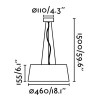 AINA LED 40W Závěsné svítidlo, lustr, základna kov, stínítko textil, bílá, LED 40W, teplá 2700K, 3000lm, Ra80, 230V, IP20, rozměry d=46mm, h=155mm, vč. lank závěsu h=1100mm, lze zkrátit náhled 2