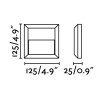 NERTU WALL SQUARE LED 1x9W IP65 Nástěnné venkovní svítidlo, těleso plast, barva šedá tmavá mat, difuzor plast mat, LED 1x9W, teplá 3000K, 390lm, 230V, IP65, tř.1. rozměry 125x125x25mm náhled 2