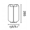 BU-HU Venkovní sloupkové svítidlo, těleso hliník, povrch tmavě šedá, difuzor plast, LED 1x12W, teplá, 3000K, 310Lm, 230V, do koupelny IP65, rozměry: 156x265mm náhled 2