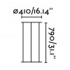 ESTRUCTURA VERSUS Základna pro lampu VERENIKA, těleso kov, povrch lak černá mat, rozměry d=410mm h=790mm náhled 3