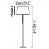 VOLTA Stojací lampa, těleso kov, povrch nikl matný, stínítko textil černý, pro žárovku 1x20W E27 A60, 230V, IP20, tř.2, rozměry d=450mm, h=1510mm, přív kabel 2m, s vypínačem náhled 3