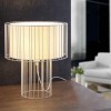 LINDA Stolní lampa, základna kov, povrch bílá, stínítko textil bílá, pro žárovku 1x100W, E27, 230V, IP20, 400x470x200mm. náhled 4