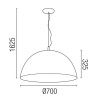 MAGMA-P Závěsné svítidlo, materiál laminát, povrch vnější černá, vnitřní zlatá, pro žárovku 3x60W, E27, 230V, IP20, d=700mm, lankový závěs h=1625mm, lze zkrátit náhled 8