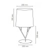 TREE Stolní lampa, kov kov, barva bílá, stínítko textil bílá, 1x60W, E27, 230V, IP20, 230x515x200mm. náhled 3