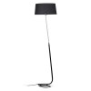 HOTEL Stojací lampa, těleso kov, povrch kombinace chrom+černá, stínítko textil černá pro úspornou žárovku 1x20W E27, 230V, IP20, d=405mm, h=1530mm, s vypínačem náhled 1