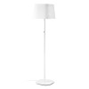 SWEET Stojací lampa, materiál kov, povrch bílá, stínítko textil bílý, pro úspornou žárovku 1x20W E27, 230V, IP20, rozměry 400x400mm, h=1630mm, s vypínačem náhled 1