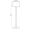 SWEET Stojací lampa, materiál kov, povrch bílá, stínítko textil bílý, pro úspornou žárovku 1x20W E27, 230V, IP20, rozměry 400x400mm, h=1630mm, s vypínačem náhled 5