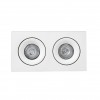 DORTO 2 Vestavné svítdlo, výklopné 60°, těleso hliník, povrch bílá, pro žárovku 2x50W, MR16, 12V, IP20, tř.1, 232x115mm, h=40mm náhled 2