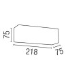 HERA Nástěnné svítidlo, základna kov, těleso sádra povrch bílá (lze natírat malířskými barvami), pro žárovku 1x40W, G9, 230V, IP20, 218x75x75mm, svítí široký nahoru/dolů úzký náhled 2