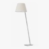 MOMA Stojací lampa, těleso kov, povrch chrom lesk, stínítko textil barva černá, difuzor plast opál, pro žárovku 1x60W, E27, 230V, IP20, rozměry 450x300x1600mm, vč. vypínače. náhled 2