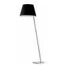 MOMA Stojací lampa, těleso kov, povrch chrom lesk, stínítko textil barva černá, difuzor plast opál, pro žárovku 1x60W, E27, 230V, IP20, rozměry 450x300x1600mm, vč. vypínače. náhled 1