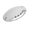 KEENAN Stropní svítidlo, těleso hliník, povrch šedostříbrná, 2 průzory LED 0,5W, denní 6500K, 40lm/cca jako 2W žárovka, 12V, IP68, d=80mm, h=15mm, trafo SAMOSTATNĚ náhled 3