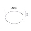 DAKRON Stropní svítidlo, plast, bílá, polykarbonát, opálový, 1x40W, E27, 230V, IP65, d=270mm, h=85mm náhled 2