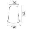 SURAT Sloupkové svítidlo, těleso hliník, povrch šedá tmavá, sklo prismatické, pro úspornou žárovku 1x20W, E27, A60, 230V, IP54, tř.1, d=190mm, h=235mm náhled 2