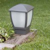 AFRAS F1 1x100W E27 Sloupkové svítidlo, exteriérové, venkovní, těleso hliník, povrch šedá tmavá, difuzor plast opál, pro žárovku, 1x100W, E27, 230V, IP44, tř.1, 225x340x135mm. náhled 3