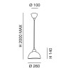 NICE S Závěsné svítidlo, těleso kov. stínítko sklo jantarová, pro žárovku 1x60W, E27, A60, 230V, IP20, tř.1, d=360mm, vč. transparentního záv kabelu h=2000mm, lze zkrátit náhled 3