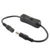 Kabel s vypínačem a konektory DC 5,5 x 2,1mm, 2x 15cm, černý Kabel s vypínačem a konektory DC 5,5 x 2,1mm, 2x 15cm, černý náhled 1