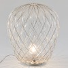 PINECONE Stolní lampa, základna kov, těleso kov, povrch chrom lesk, difuzor sklo opál, pro žárovku 1x150W, E27, 230V, IP20, tř.2. rozměry d=500mm h=520mm náhled 2