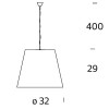 AMAX Závěsné svítidlo, základna kov, povrch chrom stříbrná lesk, stínítko plast bílá, pro žárovku 1x150W, E27, 230V, IP20, tř.1. rozměry d=470mm h=400mm, včetně závěsu l=4000mm, lze zkrátit náhled 2