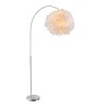 KATUNGA Stojací lampa, těleso kov, povrch nikl mat, stínítko textil bílá, imitace ptačího peří, pro žárovku 1x40W, E27, 230V, IP20, tř.1, rozměry 960x450mm, nastav výška od 1410-1960mm, vč vypínače náhled 1