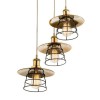 CAMPANULA 3x60W E27 VÝPRODEJ Závěsné svítidlo, těleso kov, povrch antická bronzová, kryt kovová černá mřížka, pro žárovku 3x60W, E27, 230V, IP20, tř.1, rozměry d=330mm, vč závěsu l=1550mm lze zkrátit náhled 1