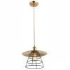 CAMPANULA 3x60W E27 VÝPRODEJ Závěsné svítidlo, těleso kov, povrch antická bronzová, kryt kovová černá mřížka, pro žárovku 3x60W, E27, 230V, IP20, tř.1, rozměry d=330mm, vč závěsu l=1550mm lze zkrátit náhled 5