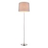SAXATILE 1X60W E27 VÝPRODEJ Stojací lampa, trojnožka, základna kov, povrch nikl mat, stínítko textil bežová, pro žárovku 1x60W, E27, 230V, IP20, tř.1, rozměry základna d=630mm, stínítko d=53mm, h=1600mm, vč  náhled 2