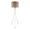 SAXATILE 1X60W E27 VÝPRODEJ Stojací lampa, trojnožka, základna kov, povrch nikl mat, stínítko textil bežová, pro žárovku 1x60W, E27, 230V, IP20, tř.1, rozměry základna d=630mm, stínítko d=53mm, h=1600mm, vč  náhled 1