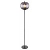 BLACKY Stojací lampa, základna kov, povrch nikl mat, stínítko sklo opál, pro žárovku 1x60W, E27 230V, IP20, tř.1, rozměry d=300mm, h=1600mm, vypínač na kabelu. náhled 2