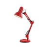 FAMOUS Stolní lampa, dvě ramena, těleso kov, plast, povrch červená, pro žárovku 1x40W, E27, A60, 230V, IP20, tř.1, rozměry l=420mm, h=620mm, vč vypínače náhled 1