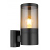 SUBVIO WL 1x60W, E27, IP44 Nástěnné venkovní svítidlo, těleso nerez, povrch černá mat, difuzor plast kouřový, pro žárovku 1x60W, E27, 230V, IP44, tř.1, rozměry 102x240x155mm, svítí nahoru. náhled 1