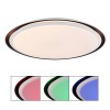 LENTAR 40W, CCT, RGB, Tuya Stropní svítidlo, těleso kov povrch bílá a plast černá, dif plast opál, LED 40W, 4400lm, Tuya CCT nastav. teplota teplá 3000K - denní 6500K, stmív, RGB, 230V, Ra80, IP20, rozměry d=560mm, h=85mm. náhled 1