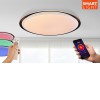 LENTAR 40W, CCT, RGB, Tuya Stropní svítidlo, těleso kov povrch bílá a plast černá, dif plast opál, LED 40W, 4400lm, Tuya CCT nastav. teplota teplá 3000K - denní 6500K, stmív, RGB, 230V, Ra80, IP20, rozměry d=560mm, h=85mm. náhled 4