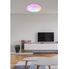 POMA LED 24W, CCT, RGB Stropní svítidlo, těleso kov, povrch bílá mat, kroužek chrom, dif plast opál a sklo křišťál, LED 24W, 2500lm, CCT nastav teplota teplá 3000K-denní 6500K pomocí ovl, RGB, stmív. rozměry d=410mm, h=70mm náhled 4
