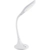 PATTAYA Stolní lampa, flexi rameno, základna hliník, povrch bílá, těleso plast bílá, chrom detaily, LED 10W, 50-600lm, nastav teplota 3300K-4500K-6500K, stmív, 230V, IP20, tř.1, d=500mm, h=700mm, vč vypínače náhled 1