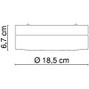 VRANOS IP44 Stropní svítidlo, základna kov, povrch černá mat, difuzor sklo opál, pro žárovku 2x40W, E27, 230V, do koupelny IP44, tř.1, rozměry d=240mm, h=65mm. náhled 6