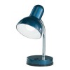 BASIC Stolní lampa, těleso kov, flexibilní rameno, husí krk, povrch modrá, pro žárovku 1x40W, E27, 230V, IP20, d=145mm, h=300mm, s vypínačem náhled 1