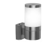 XELOO Nástěnné svítidlo, venkovní, exteriérové, základna nerez, difuzor plast opál, pro zárovku 1x60W, E27, 230V, IP44, tř.1, d=102mm, h=240mm náhled 1