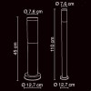 BOSTON Sloupkové svítidlo, těleso nerez, difuzor plast, pro žárovku 1x60W, E27, 230V, IP44, tř.1, rozměry 1100x127x76mm. náhled 2