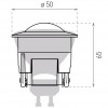 PIR 360°/120° 800W, IP20 Stropní vestavný senzor pohybu pro osvětlení, bílý, PIR, úhel záběru 360°/120°, dosah až 8m, 10s-15min, 3-2000lx, max.800W, 230V, IP20, d=50mm, h=65mm, pro os náhled 3