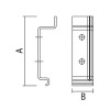 Montážní úchyt pro instalaci svítidla Nástěnný / stropní úchyt svítidla, materiál kov, povrch černá, sada 2ks (pár), 40x12mm náhled 2