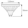 LED 15W GU10 ES111 Světelný zdroj bodová žárovka LED 15W, GU10 ES111, neutr 4000K, 1050lm, vyzařovací úhel 36°, Ra80, 230V, povrch bílá, rozměry d=111mm h=70mm, stř. životnost 25.000hod náhled 3