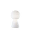 BIRILLO Stolní dekorativní lampa, základna kov chrom, difuzor foukané leptané sklo bílé, pro žárovku 1x60W, E27, 230V, IP20, tř.2, rozměry d=175mm, v=300mm náhled 5
