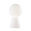 BIRILLO Stolní dekorativní lampa, základna kov chrom, difuzor foukané leptané sklo bílé, pro žárovku 1x60W, E27, 230V, IP20, tř.2, rozměry d=175mm, v=300mm náhled 3