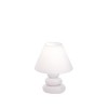 K2 VÝPRODEJ Stolní dekorativní lampa, těleso keramické, povrch smalt bílá, stínítko PVC potaženo textilní látkou bílá, pro žárovku 1x40W, E14, 230V, IP20, tř.2, rozměry d=20 náhled 1