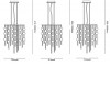 EVASIONE Závěsné stropní svítidlo, základna kov, povrch chrom, difuzor řetízky z křišťálových perel, 10x40W G9, 230V, IP20, tř.1, rozměry d=510mm, včetně lankového závěsu l=550-1200mm, lze zkrátit náhled 5